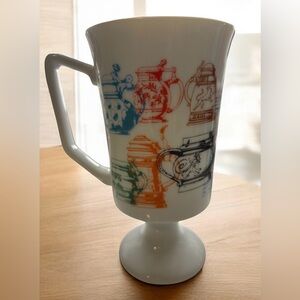 Vintage Georgian China Pedestal Mug Custom Decorated Collingwood Ontario Japan